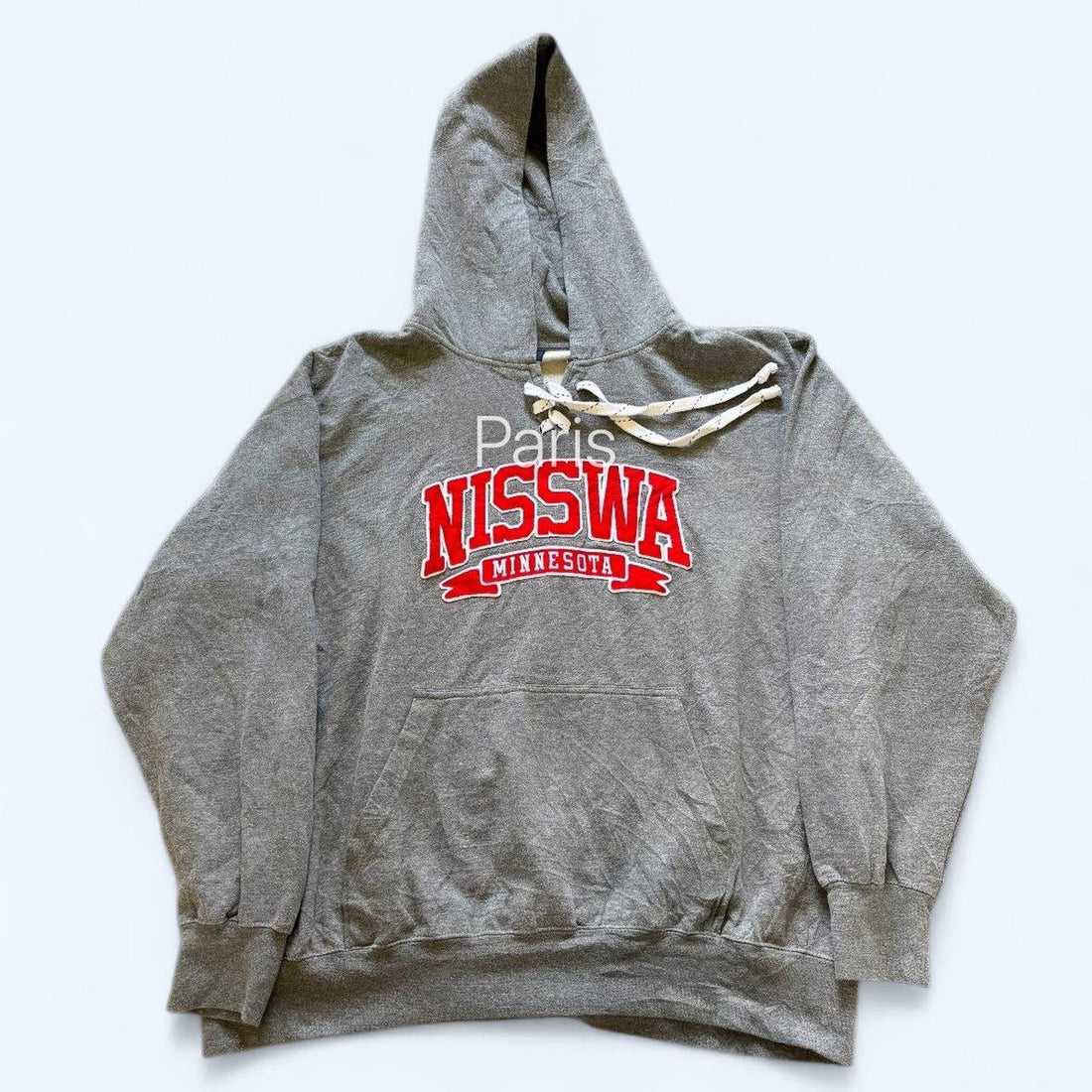 Vintage College Nissa Grey Pullover Hoodie
